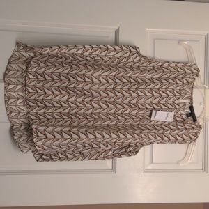 Banana Republic Factory Sleeveless Geometric Blouse
